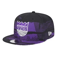 Casquette Snapback Tip-Off 9FIFTY noire New Era pour homme des Sacramento Kings
