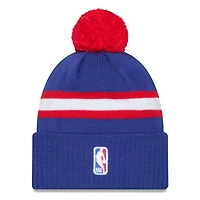 Bonnet tricoté à revers avec pompon Sacramento Kings City Edition 2024/25 bleu New Era pour homme