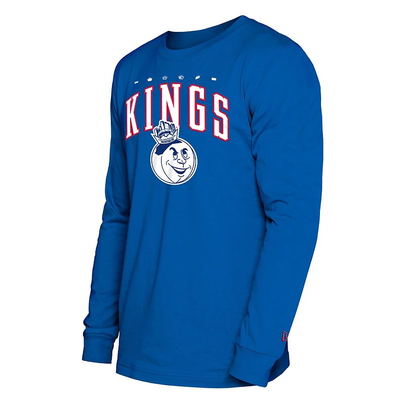 T-shirt à manches longues bleu New Era Sacramento Kings City Edition 2024/25 pour homme