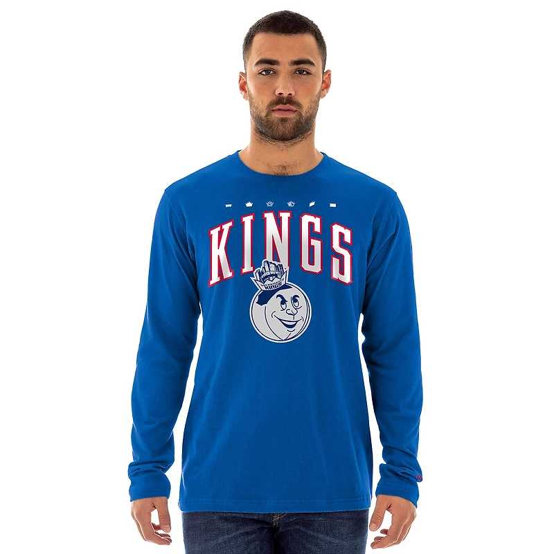 T-shirt à manches longues bleu New Era Sacramento Kings City Edition 2024/25 pour homme