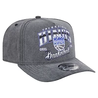 Casquette snapback pré-courbée 9FIFTY des Sacramento Kings de New Era pour homme, couleur anthracite