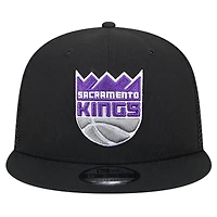 Men's New Era Gray Sacramento Kings Meshback 9FIFTY Snapback Hat