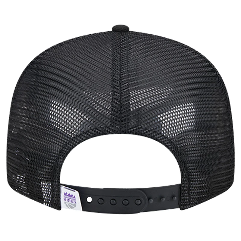 Men's New Era Gray Sacramento Kings Meshback 9FIFTY Snapback Hat