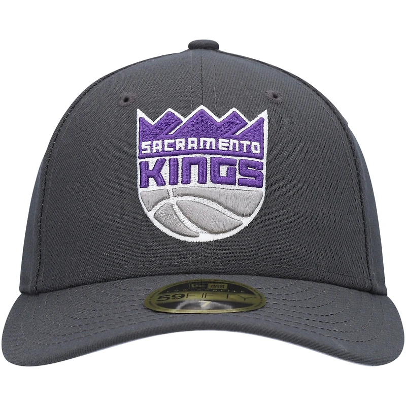 Casquette ajustée 59FIFTY à profil bas de l'équipe Sacramento Kings New Era grise pour homme