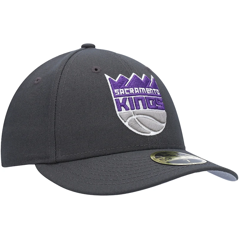 Casquette ajustée 59FIFTY à profil bas de l'équipe Sacramento Kings New Era grise pour homme