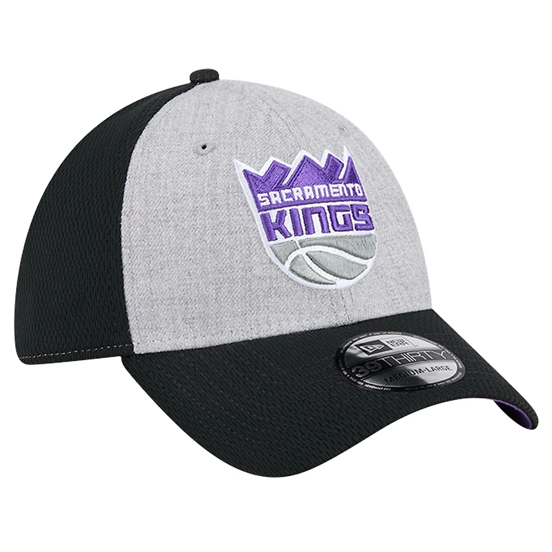 Men's New Era Heather Gray/Black Sacramento Kings Two-Tone 39THIRTY Flex Hat