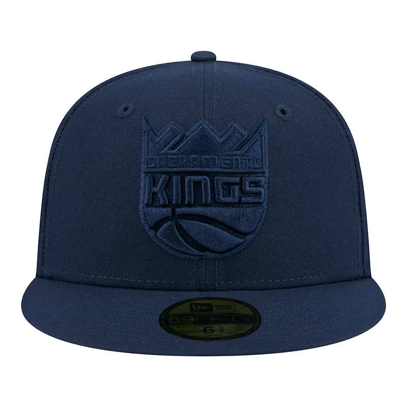 Men's New Era Navy Sacramento Kings Tonal Color Pack 59FIFTY Fitted Hat