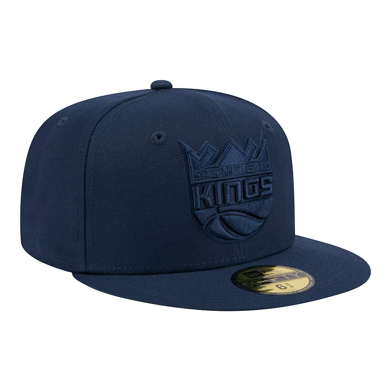 Men's New Era Navy Sacramento Kings Tonal Color Pack 59FIFTY Fitted Hat