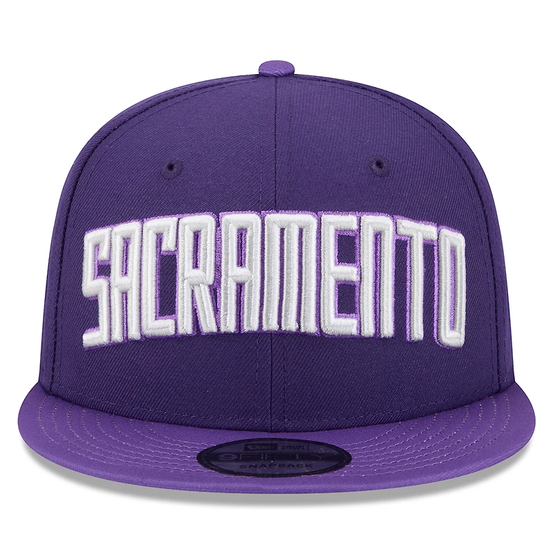 Casquette snapback New Era violette Sacramento Kings 2025/26 City Edition Alternate 9FIFTY pour homme