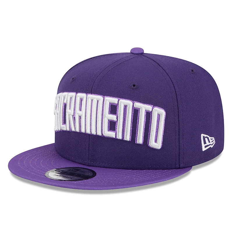 Casquette snapback New Era violette Sacramento Kings 2025/26 City Edition Alternate 9FIFTY pour homme