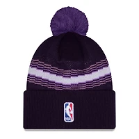 Men's New Era Purple Sacramento Kings 2025/26 City Edition Cuffed Knit Hat with Pom