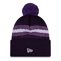 Bonnet à revers New Era violet Sacramento Kings édition City 2025/26 pour homme avec pompon