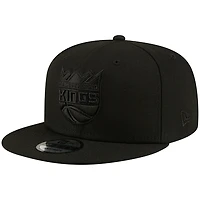 Casquette Snapback 9FIFTY des Sacramento Kings de New Era pour homme, noir sur noir