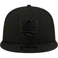 Casquette Snapback 9FIFTY des Sacramento Kings de New Era pour homme, noir sur noir