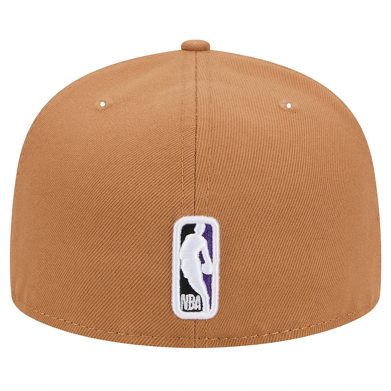 Casquette ajustée 59FIFTY Sacramento Kings de New Era pour homme, coloris beige