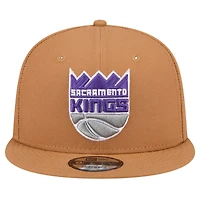 Men's New Era Tan Sacramento Kings Color Pack 9FIFTY Snapback Hat