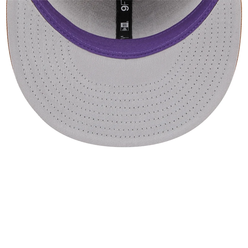 Men's New Era Tan Sacramento Kings Color Pack 9FIFTY Snapback Hat