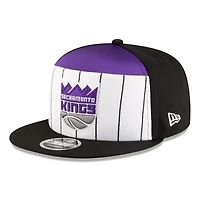 Men's New Era  White/Black Sacramento Kings 2025 NBA Tip Off Split Panel 9FIFTY Snapback Hat