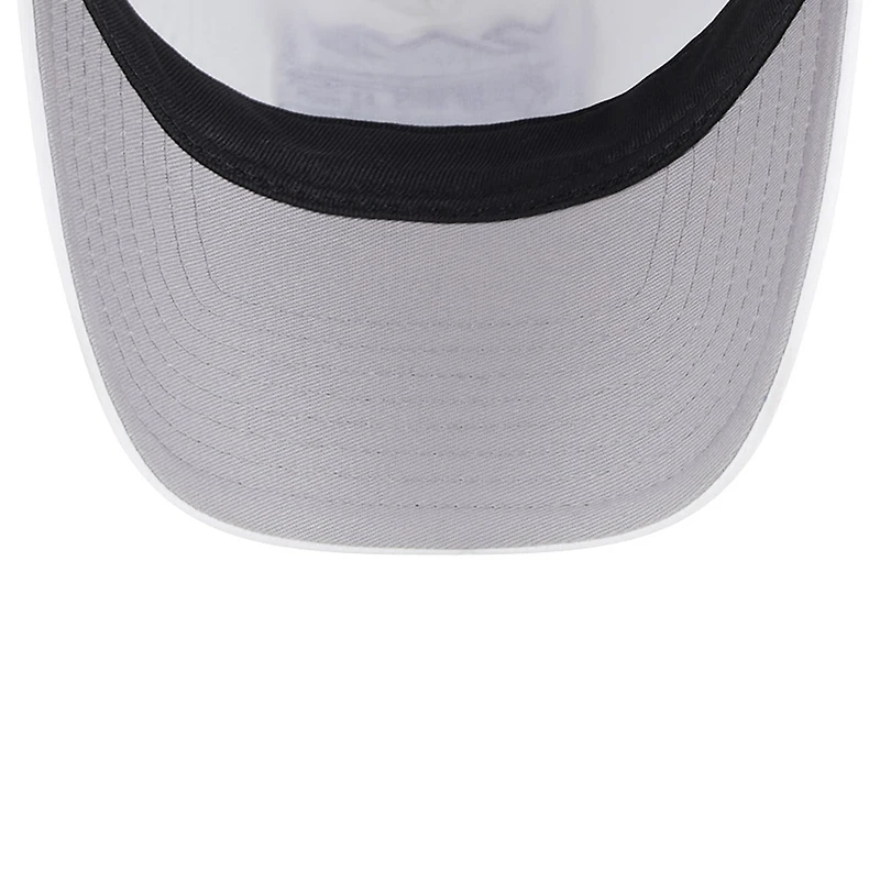 Casquette de camionneur réglable en mousse A-Frame 9FORTY New Era pour hommes, blanc/noir, Sacramento Kings Court Sport