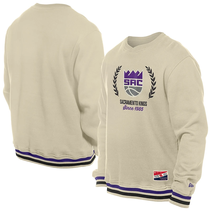 Sweat-shirt à capuche rétro blanc Sacramento Kings de New Era pour homme