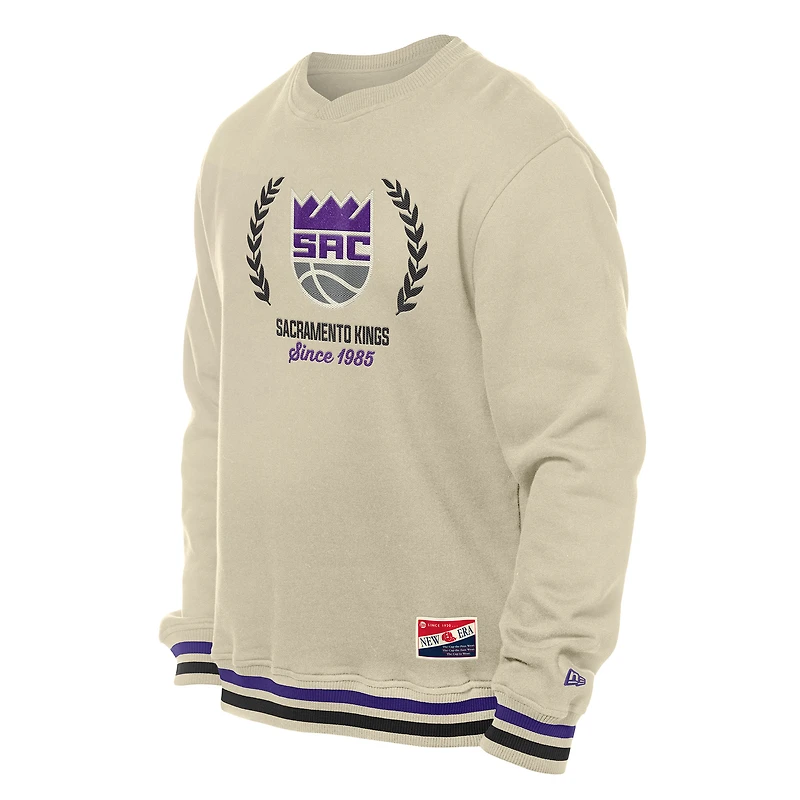 Sweat-shirt à capuche rétro blanc Sacramento Kings de New Era pour homme
