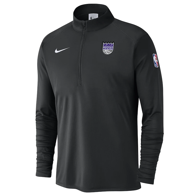 Men's Nike Black Sacramento Kings 2024/25 Courtside Performance Half-Zip Top