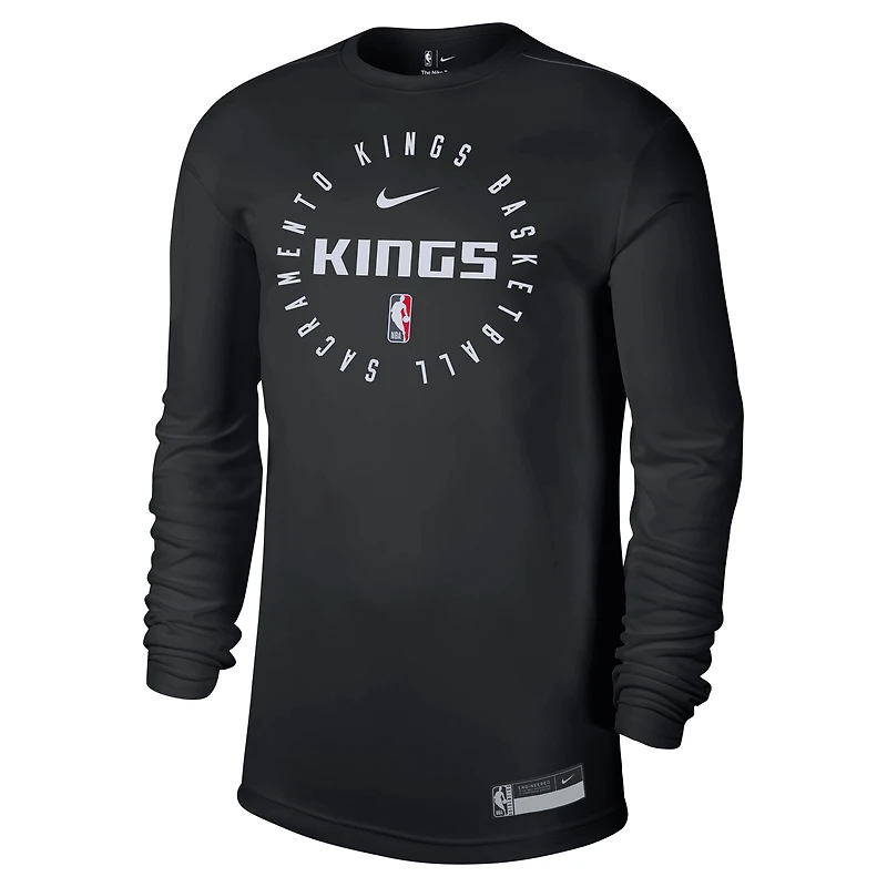 Men's Nike Black Sacramento Kings 2024/25 Legend On-Court Practice Long Sleeve T-Shirt