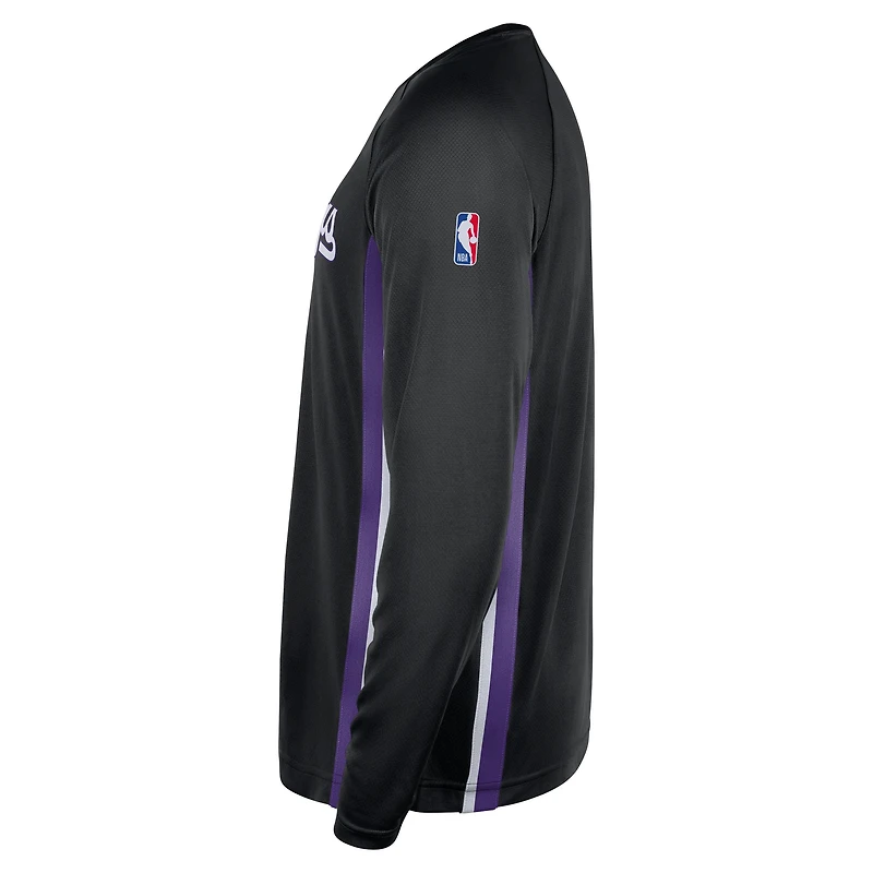 Men's Nike Black Sacramento Kings 2025/26 Authentic Pre-Game Legend Dri-FIT Long Sleeve Shooting Shirt