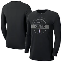 Men's Nike  Black Sacramento Kings Authentic Long Sleeve Practice T-Shirt