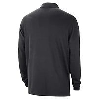 Veste Nike Authentic Performance demi-zip noire pour homme Sacramento Kings