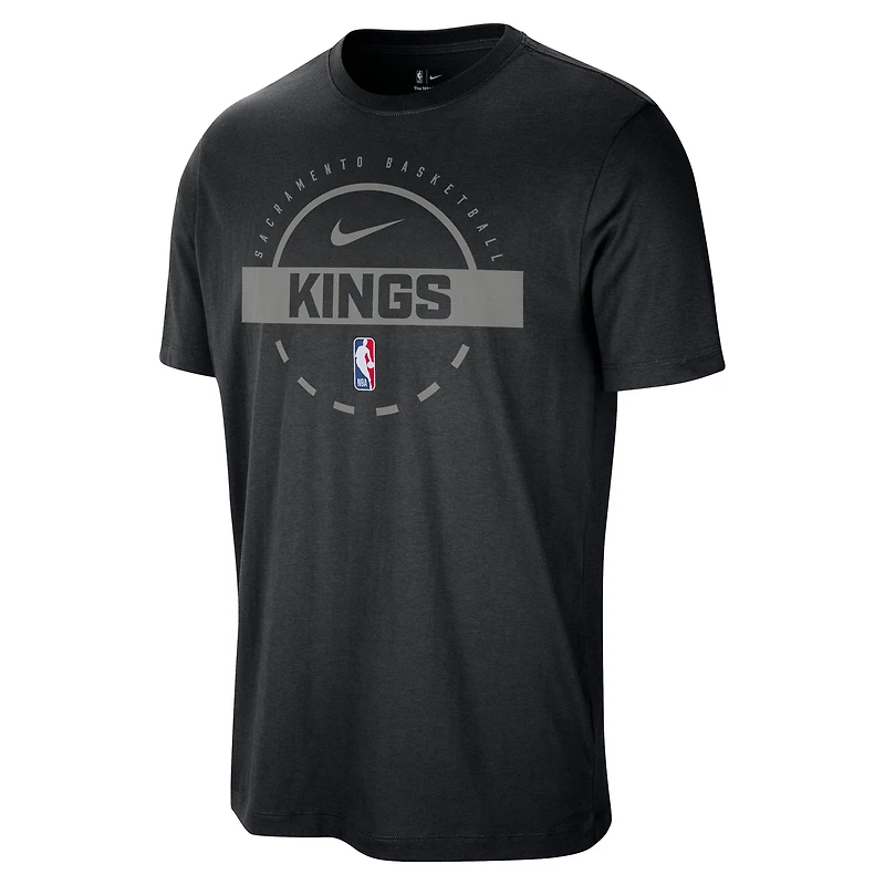 T-shirt d'entraînement Nike noir authentique des Sacramento Kings pour homme