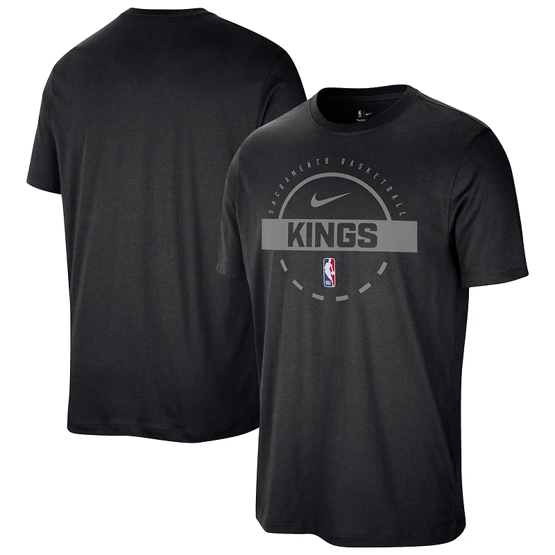 T-shirt d'entraînement Nike noir authentique des Sacramento Kings pour homme