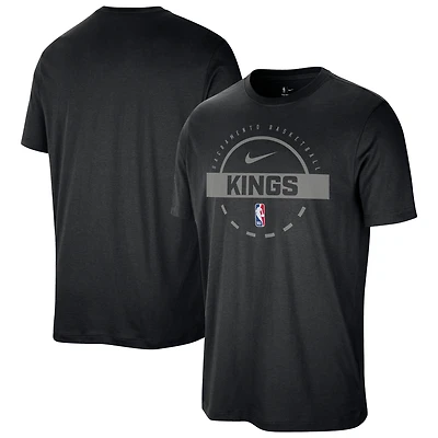 T-shirt d'entraînement Nike noir authentique des Sacramento Kings pour homme