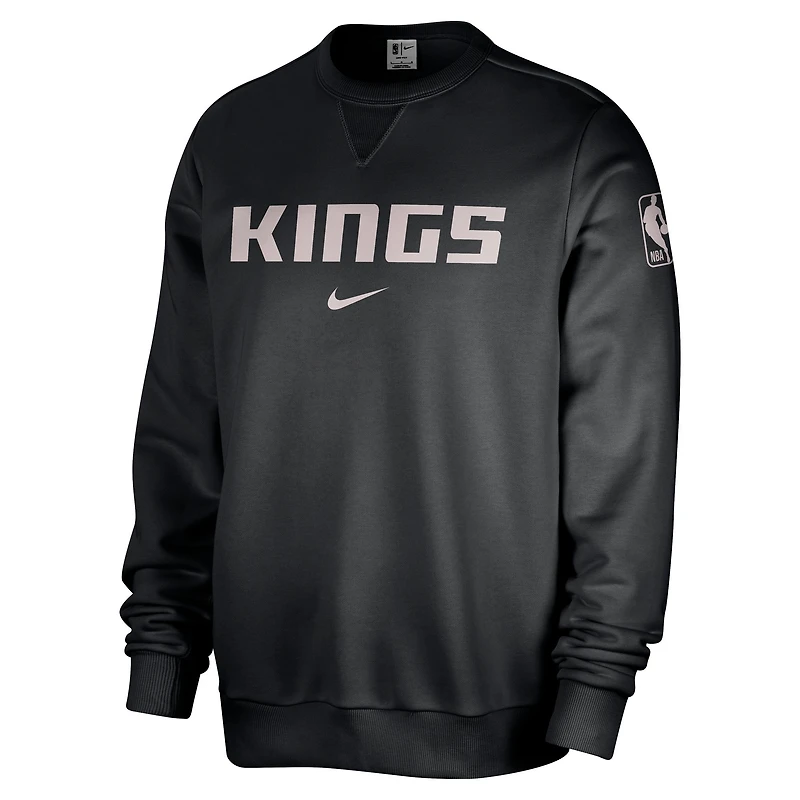 Sweat-shirt Nike noir Sacramento Kings Courtside Standard Issue Performance pour homme