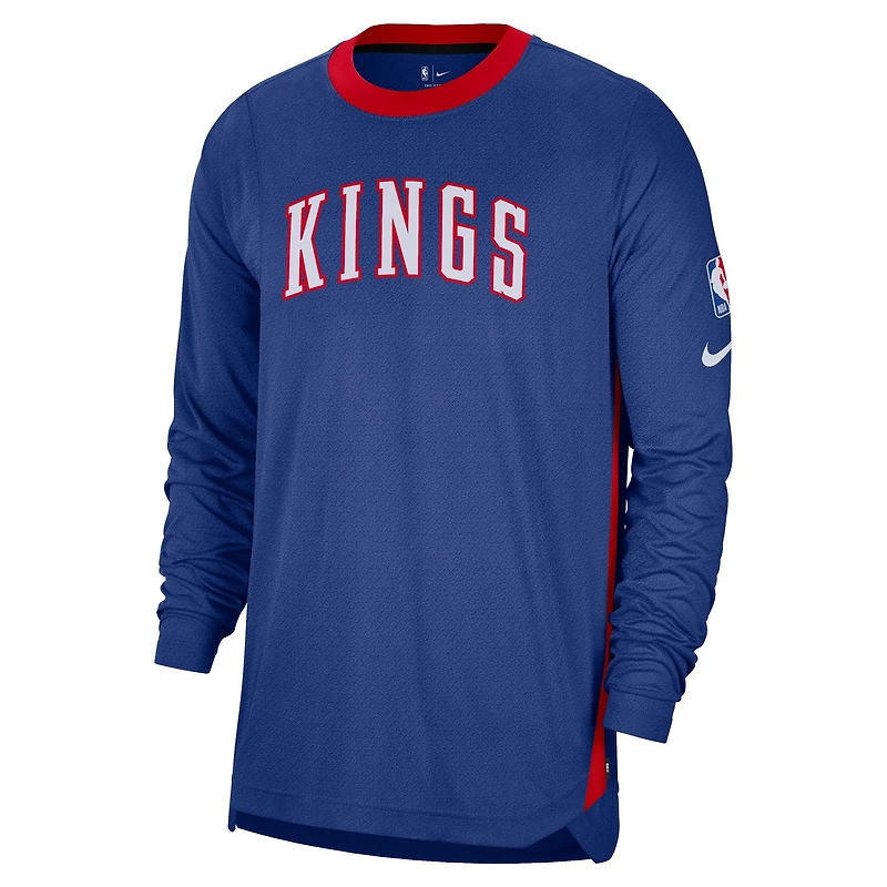 Men's Nike Blue Sacramento Kings 2024/25 City Edition Authentic Pregame Performance Long Sleeve Shooting T-Shirt