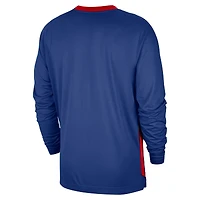 Men's Nike Blue Sacramento Kings 2024/25 City Edition Authentic Pregame Performance Long Sleeve Shooting T-Shirt
