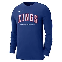 T-shirt à manches longues Nike City Edition Essential Logo Sacramento Kings 2024/25 bleu pour homme