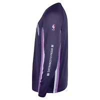 T-shirt d'entraînement à manches longues Nike violet Sacramento Kings 2025/26 City Edition Authentic Pregame Dri-FIT pour homme