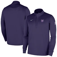 Haut Nike violet Sacramento Kings 2025/26 City Edition Remix Authentic Coaches Dri-FIT à demi-zip pour homme