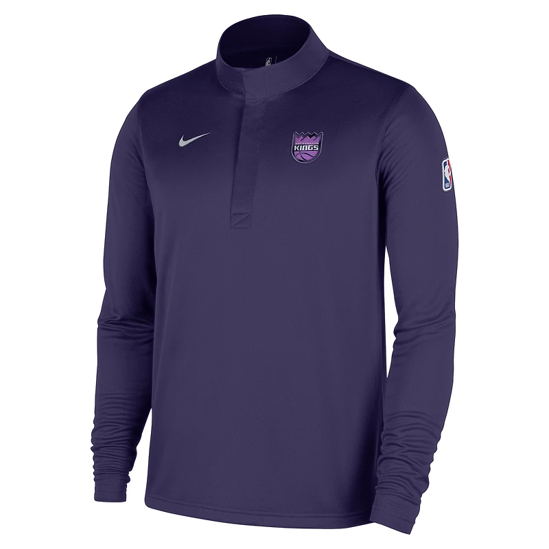 Haut Nike violet Sacramento Kings 2025/26 City Edition Remix Authentic Coaches Dri-FIT à demi-zip pour homme