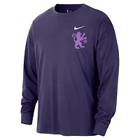 T-shirt à manches longues Nike violet Sacramento Kings 2025/26 City Edition Remix Essential Logo pour homme
