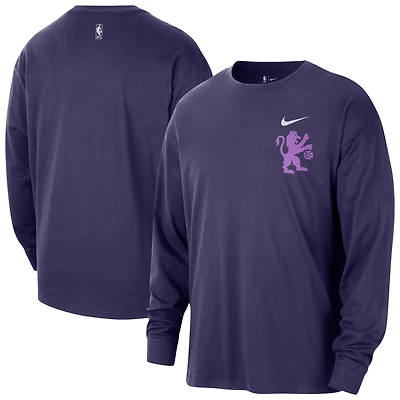 Men's Nike  Purple Sacramento Kings 2025/26 City Edition Remix Essential Logo Long Sleeve T-Shirt