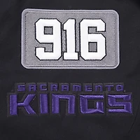 Veste zippée en sergé noir Pro Standard pour homme Sacramento Kings Area Code