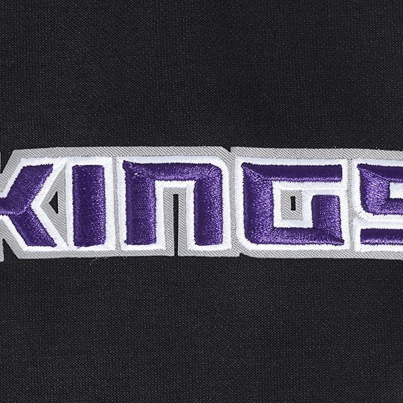 Men's Pro Standard Black Sacramento Kings Split Logo Pullover Hoodie