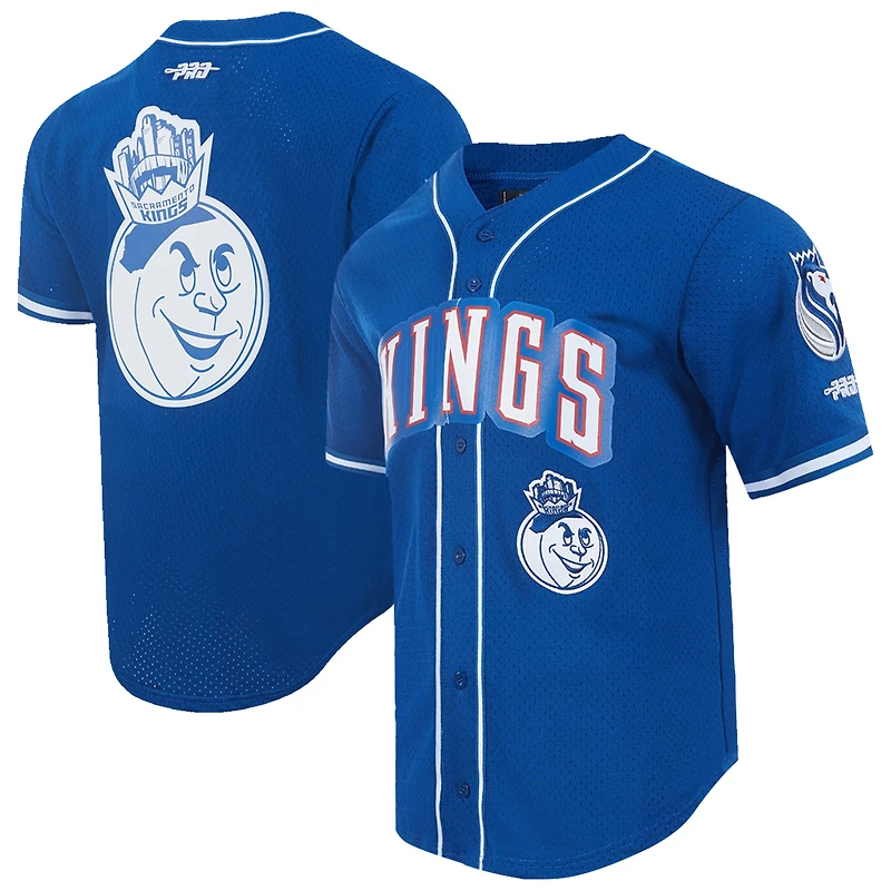 Maillot de baseball en maille Pro Standard bleu pour homme des Sacramento Kings 2024/25 City Edition