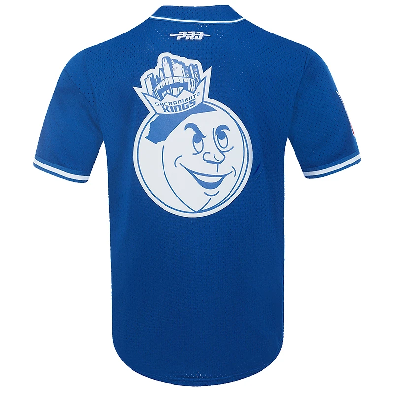 Maillot de baseball en maille Pro Standard bleu pour homme des Sacramento Kings 2024/25 City Edition