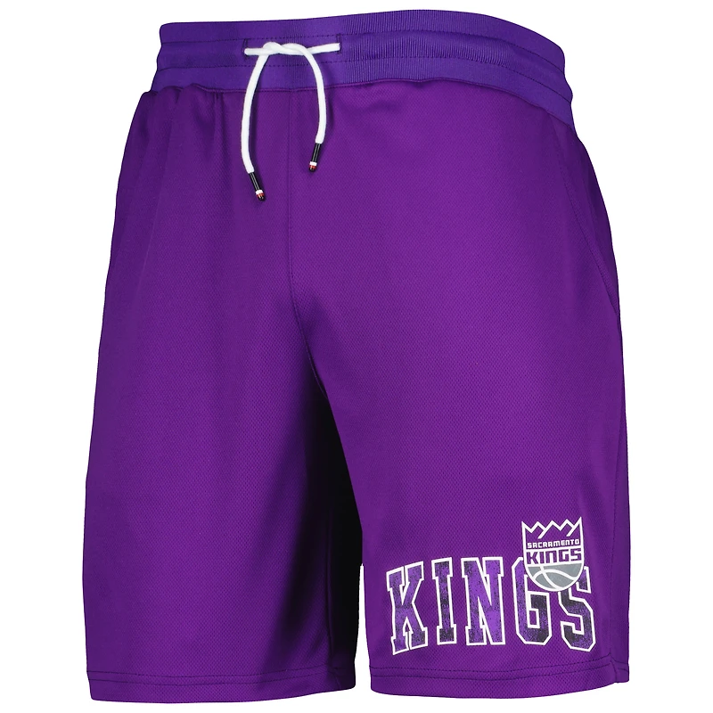 Short de basketball Tommy Jeans violet Sacramento Kings Mike Mesh pour homme