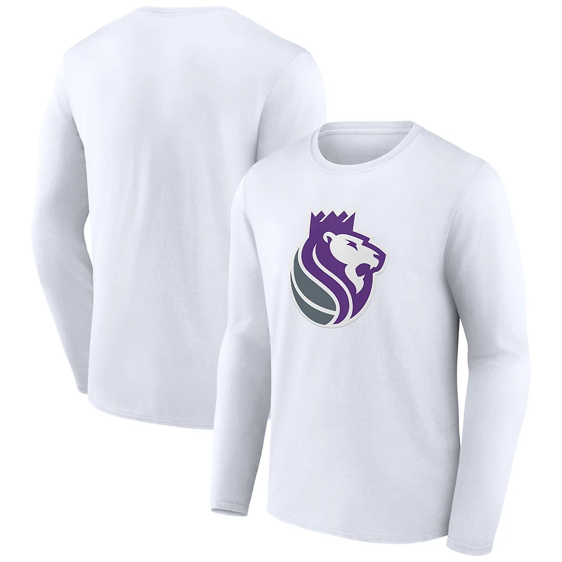 Men's  White Sacramento Kings Alternate Logo Long Sleeve T-Shirt