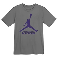 Jordan Brand Steel Sacramento Kings T-shirt essentiel Jumpman pour enfants d'âge préscolaire
