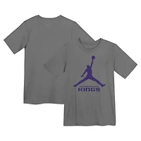 Jordan Brand Steel Sacramento Kings T-shirt essentiel Jumpman pour enfants d'âge préscolaire